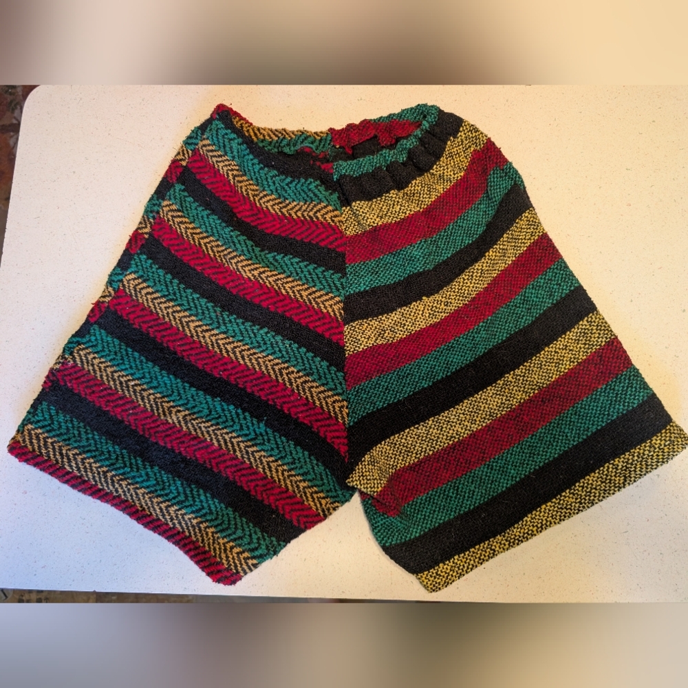 Rasta Striped Knit Shorts